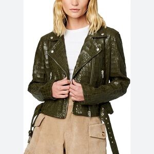 NWOT BlankNYC Vegan Leather Croc Jacket
